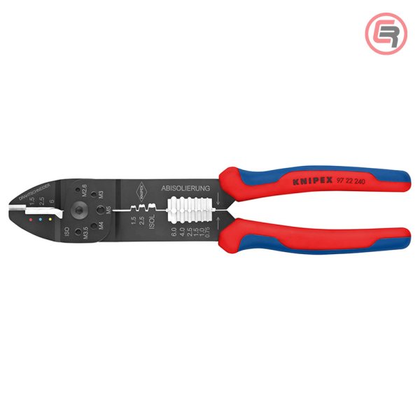 Knipex Kliješta Za Kabl Stopice Izolirane + Neizolirane 0,5 - 6,0 mm2 – 97 22 240 - Slika 3