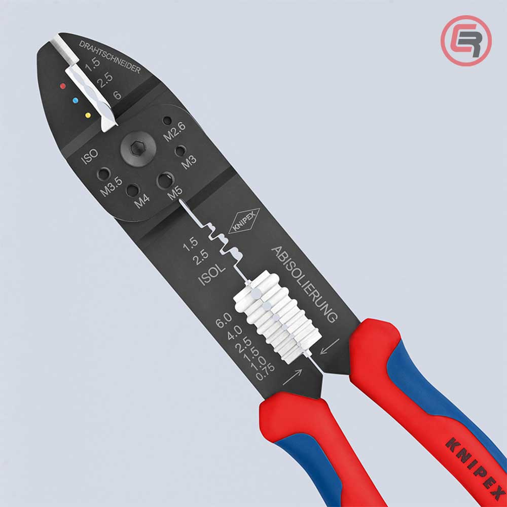Knipex Kliješta Za Kabl Stopice Izolirane + Neizolirane 0,5 - 6,0 mm2 – 97 22 240 - Slika 4