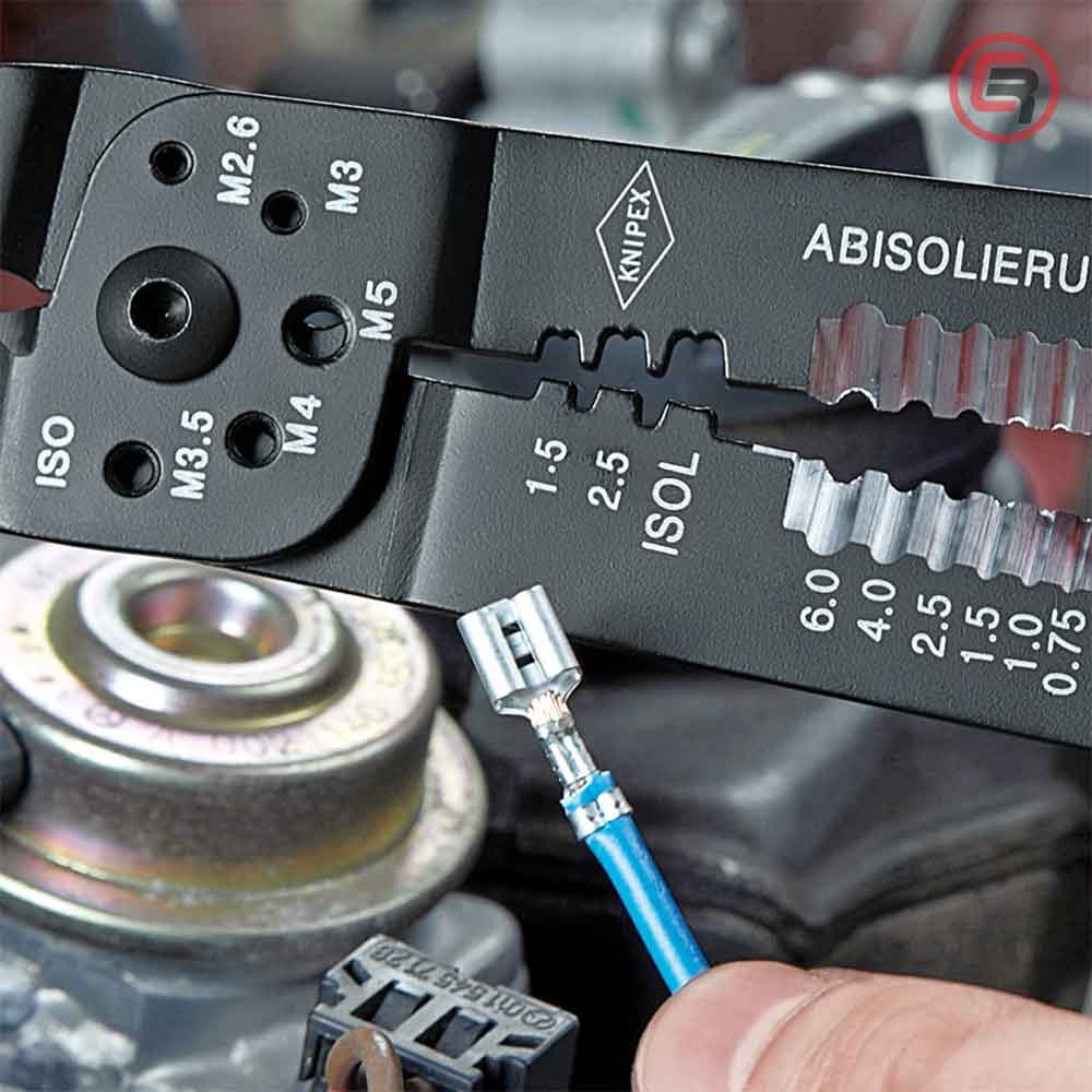 Knipex Kliješta Za Kabl Stopice Izolirane + Neizolirane 0,5 - 6,0 mm2 – 97 22 240 - Slika 5