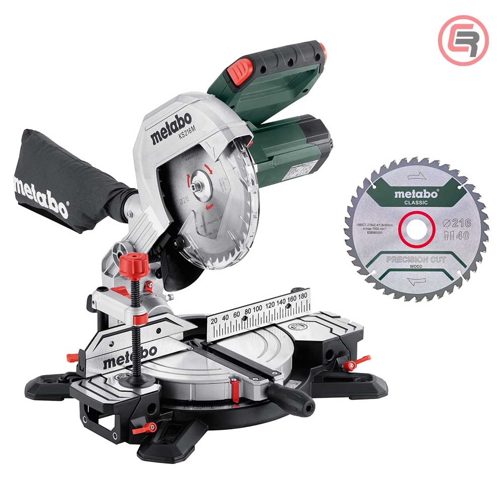 Metabo Pila Kružna KS 216 M Za Kutno Rezanje 216 mm / 1,35 kW Sa Dva Lista Pile – 610216900