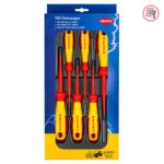 Knipex Garnitura Odvijača Slim VDE  2 križna PH + 2 križna PZ + 2 plosnata / 6 dijelni 1000V – 00 20 12 V04