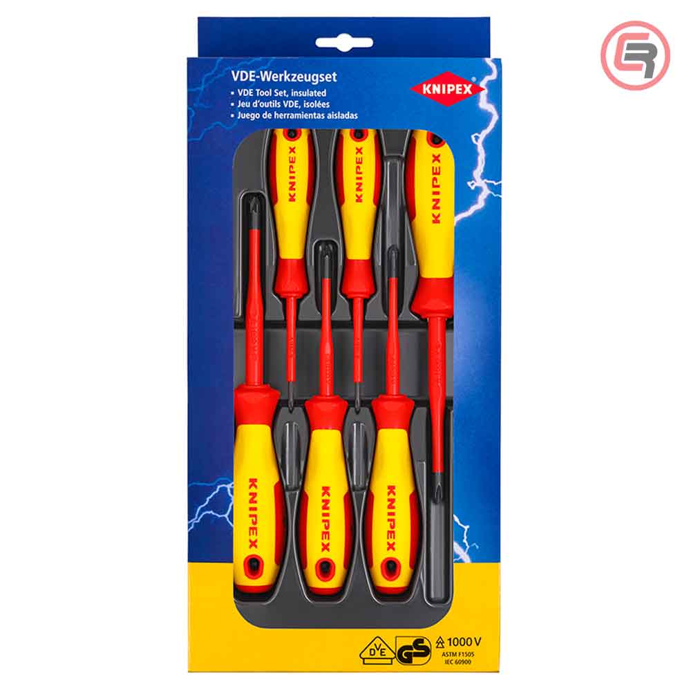 Knipex Garnitura Odvijača Slim VDE  3 križna PH + 3 križna PZ / 6 dijelni 1000V – 00 20 12 V03