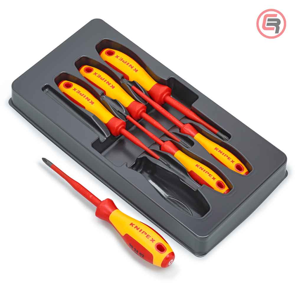 Knipex Garnitura Odvijača Slim VDE  2 križna PH + 2 križna PZ + 2 plosnata / 6 dijelni 1000V – 00 20 12 V04 - Slika 2