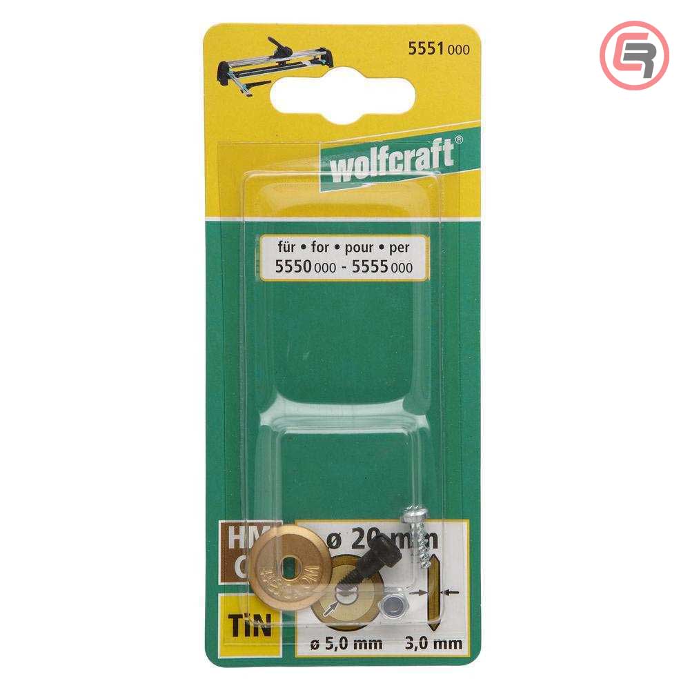 Wolfcraft Kružni Nožić Za Rezač Pločica 20 mm Wolfram - Karbid / 5551000 - Slika 3