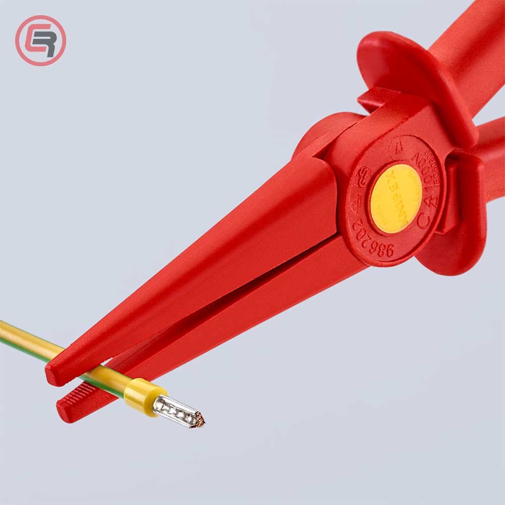 Knipex Kliješta Poluokrugla Špicasta Ravna 220 mm / 1000V Plastična  – 98 62 02 - Slika 4