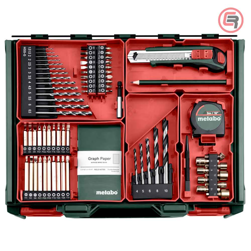 Metabo Bušilica – Odvijač Aku BS 18 L Set 2 x AKU LiPOWER (2,0 Ah) SC 36 WorkShop Sa Priborom – 614051710 - Slika 5