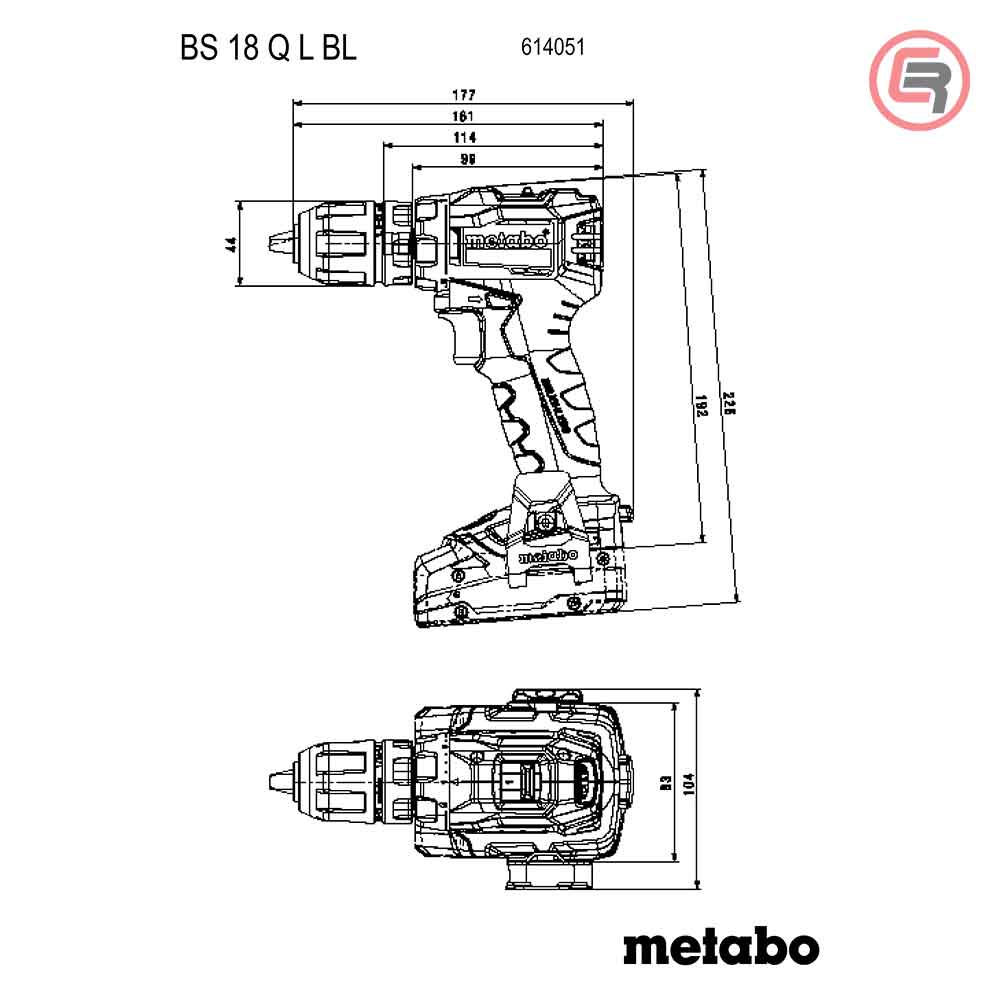 Metabo Bušilica – Odvijač Aku BS 18 L 2 x AKU LiPOWER (2,0 Ah) SC 36 + metaBOX 145 – 614051500 - Slika 3
