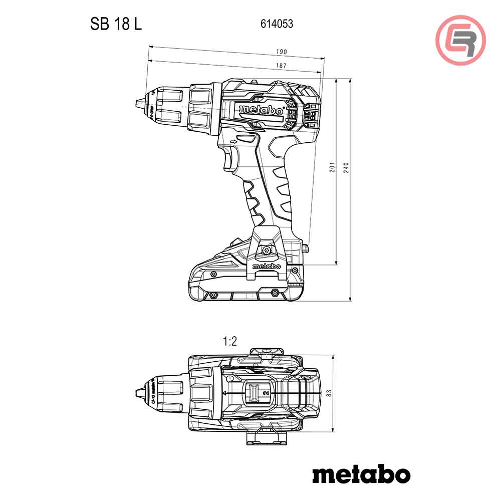 Metabo Bušilica – Odvijač Aku Udarna SB 18 L 2 x AKU LiPOWER (2,0 Ah) SC 36 + metaBOX 145 – 614053500 - Slika 4