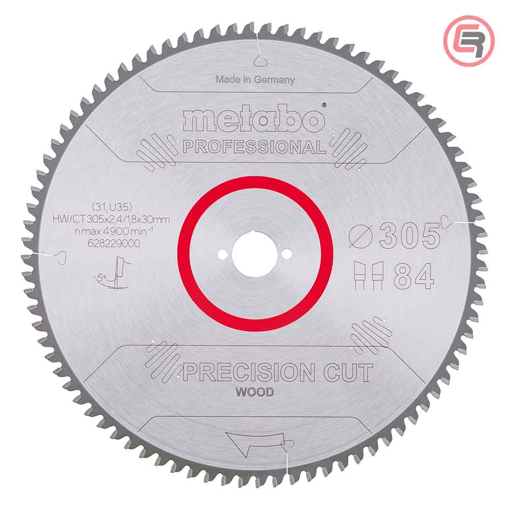Metabo List Kružne Pile 305 x 2,4 / 1,8 x 30 / Z = 84 Precision Cut Wood Professional – 628229000