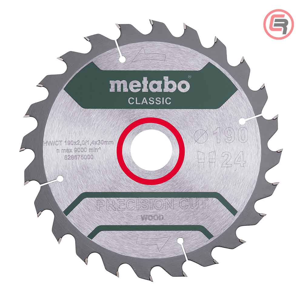 Metabo List Kružne Pile 190 x 2,0 / 1,4 x 30 / Z = 24 WZ 15* Precision Cut Wood Classic - 628675000