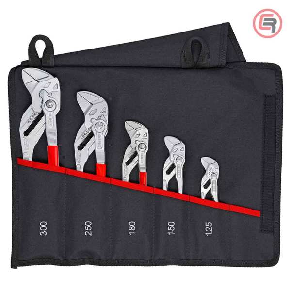 Knipex Set Kliješta Ključ 125, 150, 180, 250 i 300 mm U Torbici / 5 dijelni - 00 19 55 S4