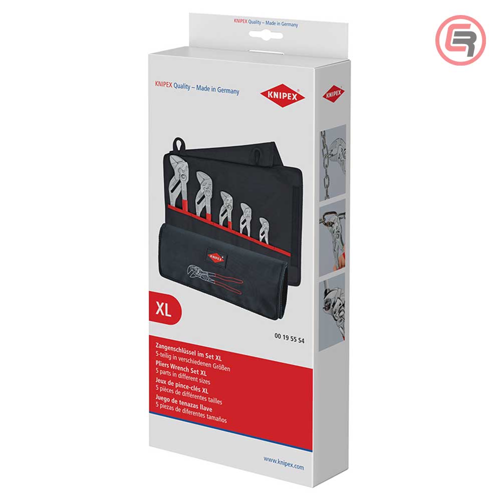 Knipex Set Kliješta Ključ 125, 150, 180, 250 i 300 mm U Torbici / 5 dijelni - 00 19 55 S4 - Slika 4