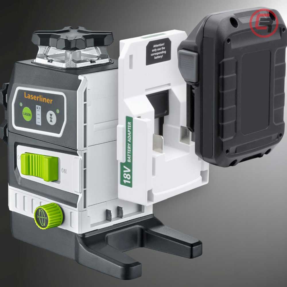 Laserliner Laser Trodimenzionalni Zeleni PowerPlane-Laser 3G Multi - 18V (bez baterija) + 7 Adaptera Za Bateriju – 036.380-1 - Slika 2