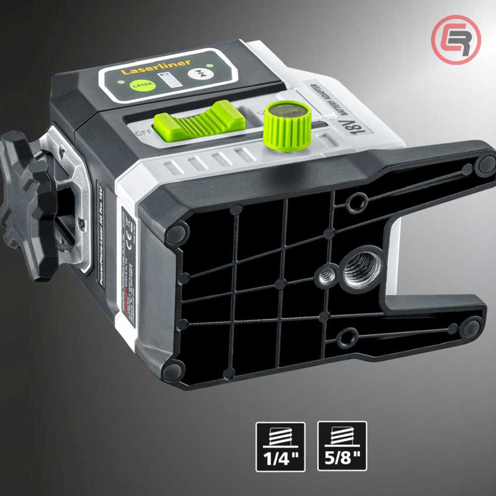 Laserliner Laser Trodimenzionalni Zeleni PowerPlane-Laser 3G Multi - 18V (bez baterija) + 7 Adaptera Za Bateriju – 036.380-1 - Slika 8