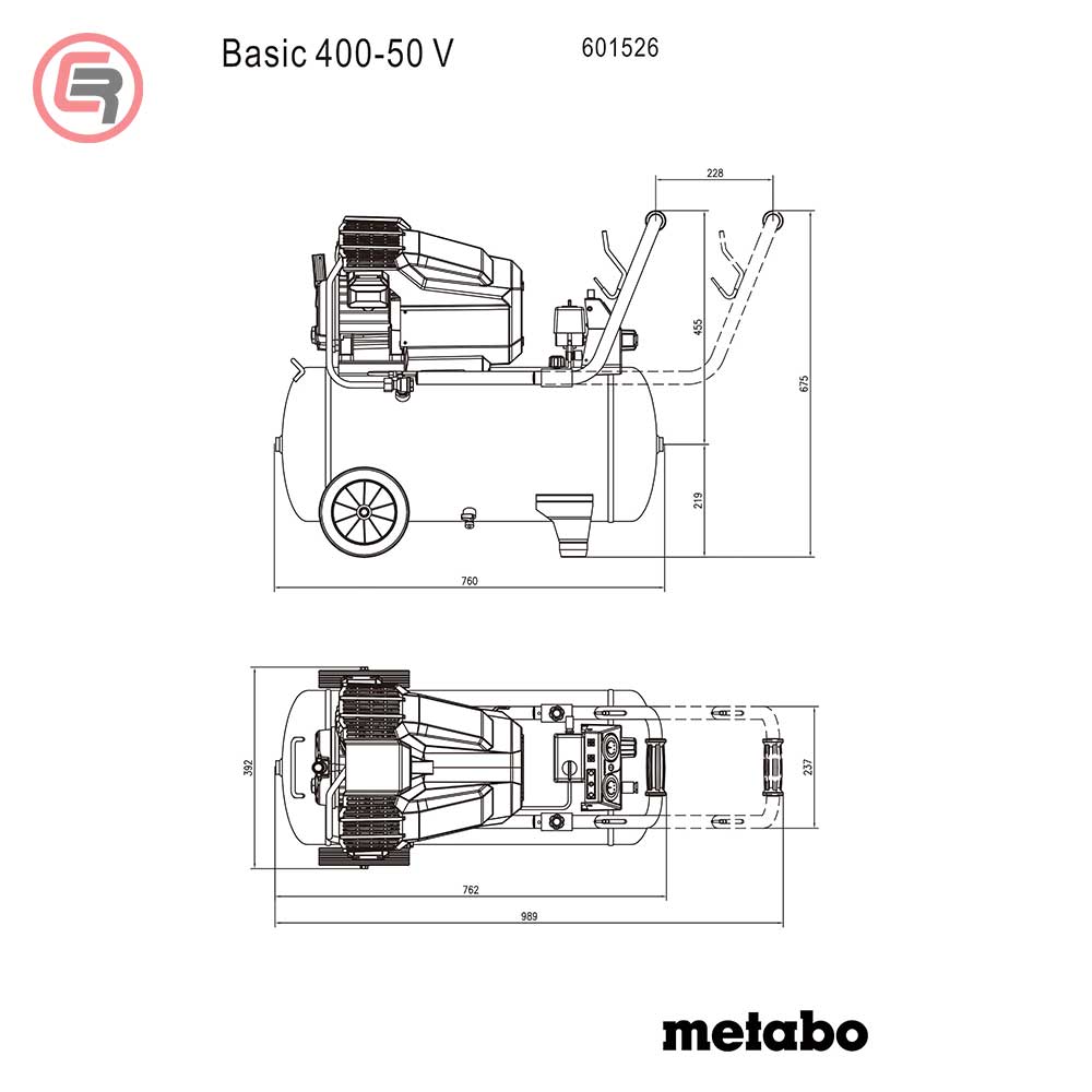 Metabo Kompresor Klipni BASIC 400-50 V / 50 litara - 601526000 - Slika 8