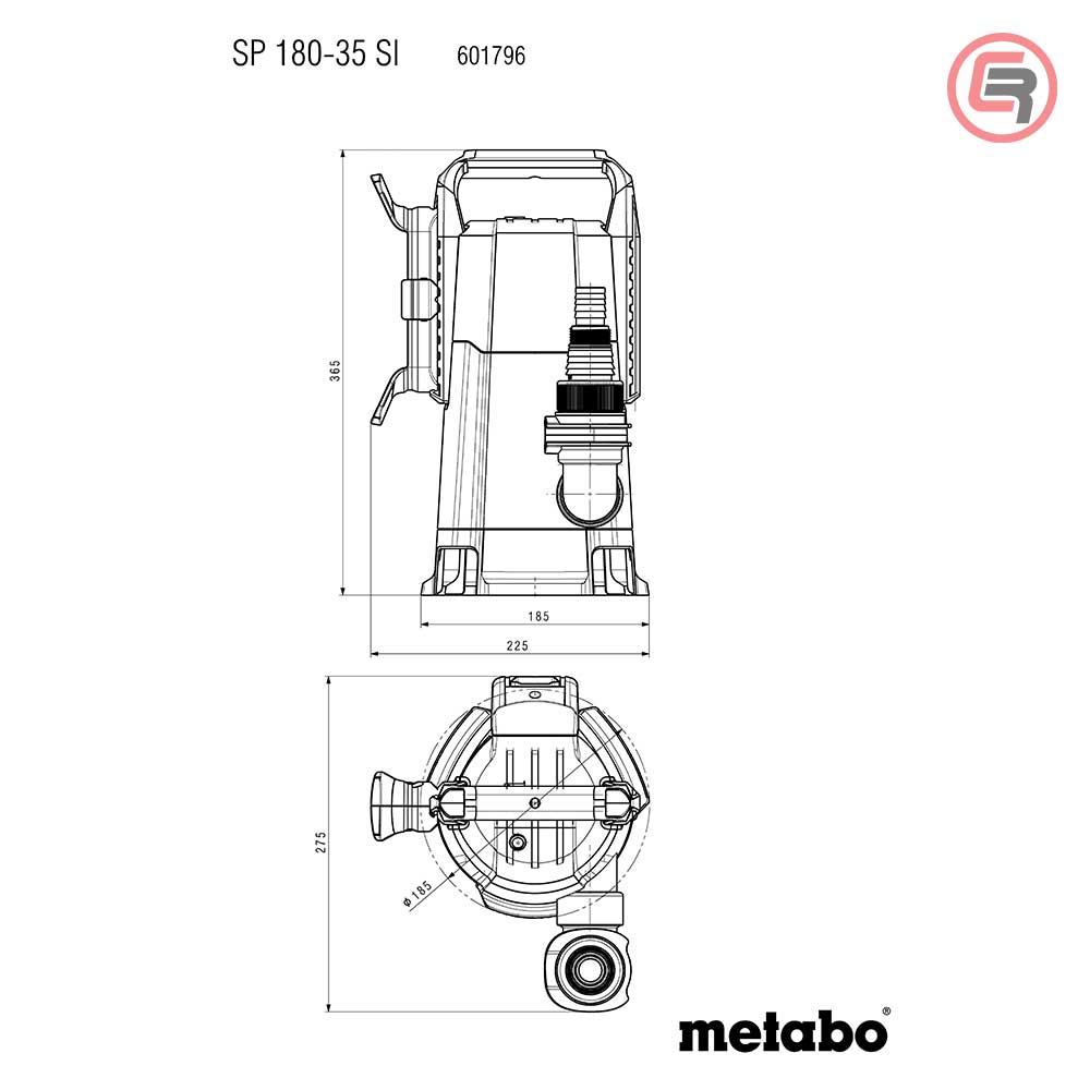 Metabo Pumpa Za Otpadne Vode Potopna SP 180-35 SI / 600 W – 601796000 - Slika 11