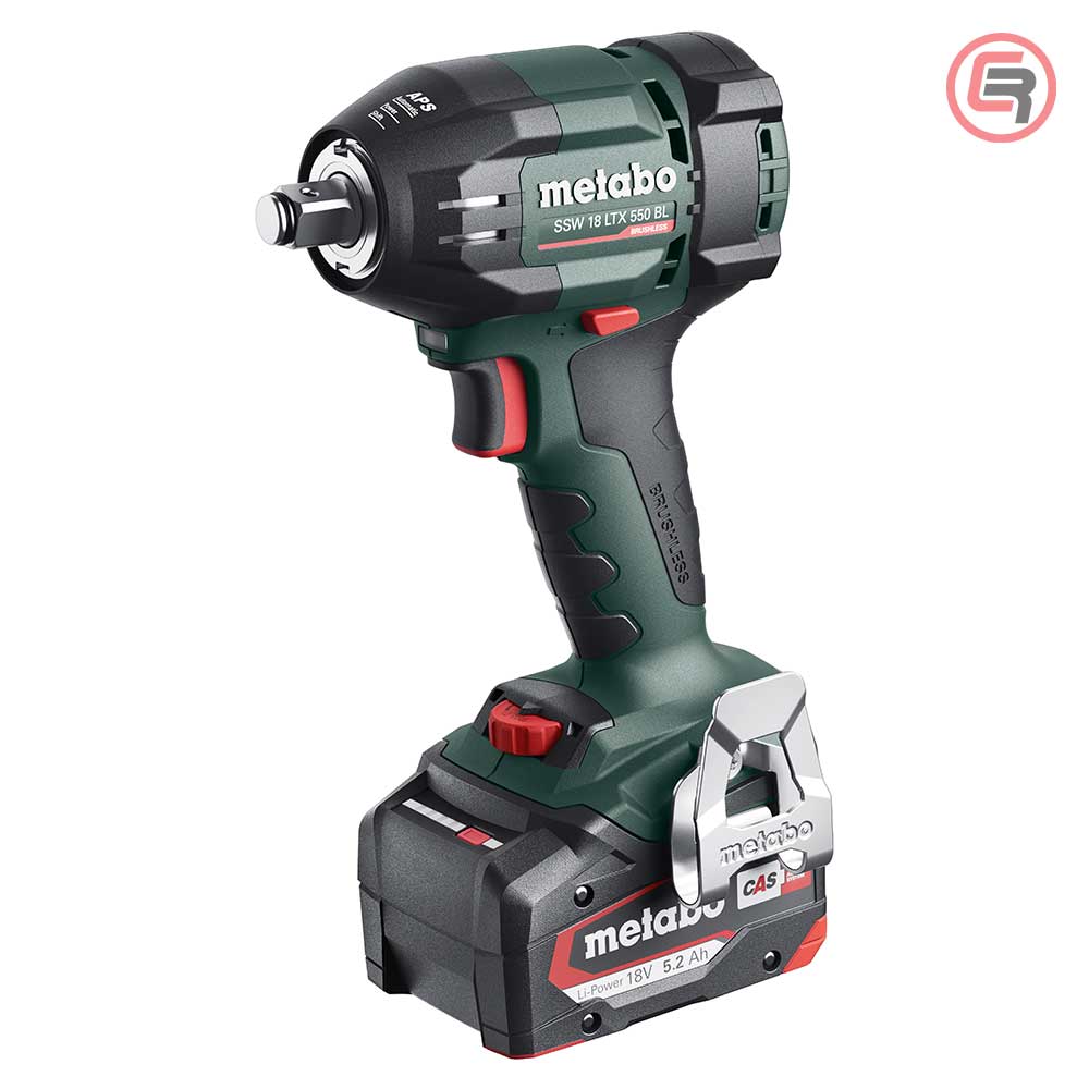 Metabo Odvijač Udarni Aku SSW 18 LTX 550 BL – 1/2" 2xAKU (5,2 Ah) ASC 55 + metaBOX 145 – 602404650