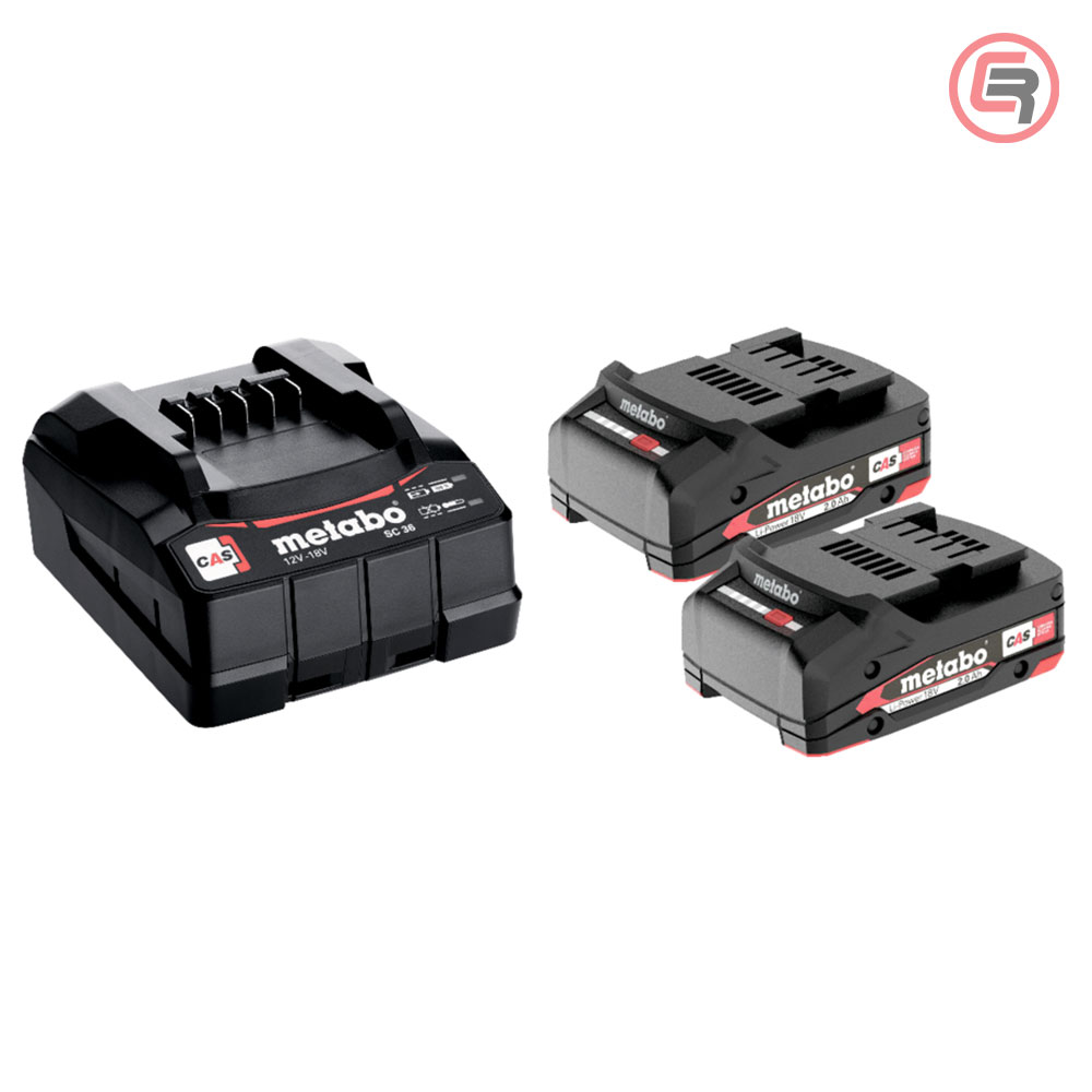 Metabo Basic Set Baterija 18 V / 2 × 2,0 Ah Li-Ion + Punjač SC 36 – 685161000