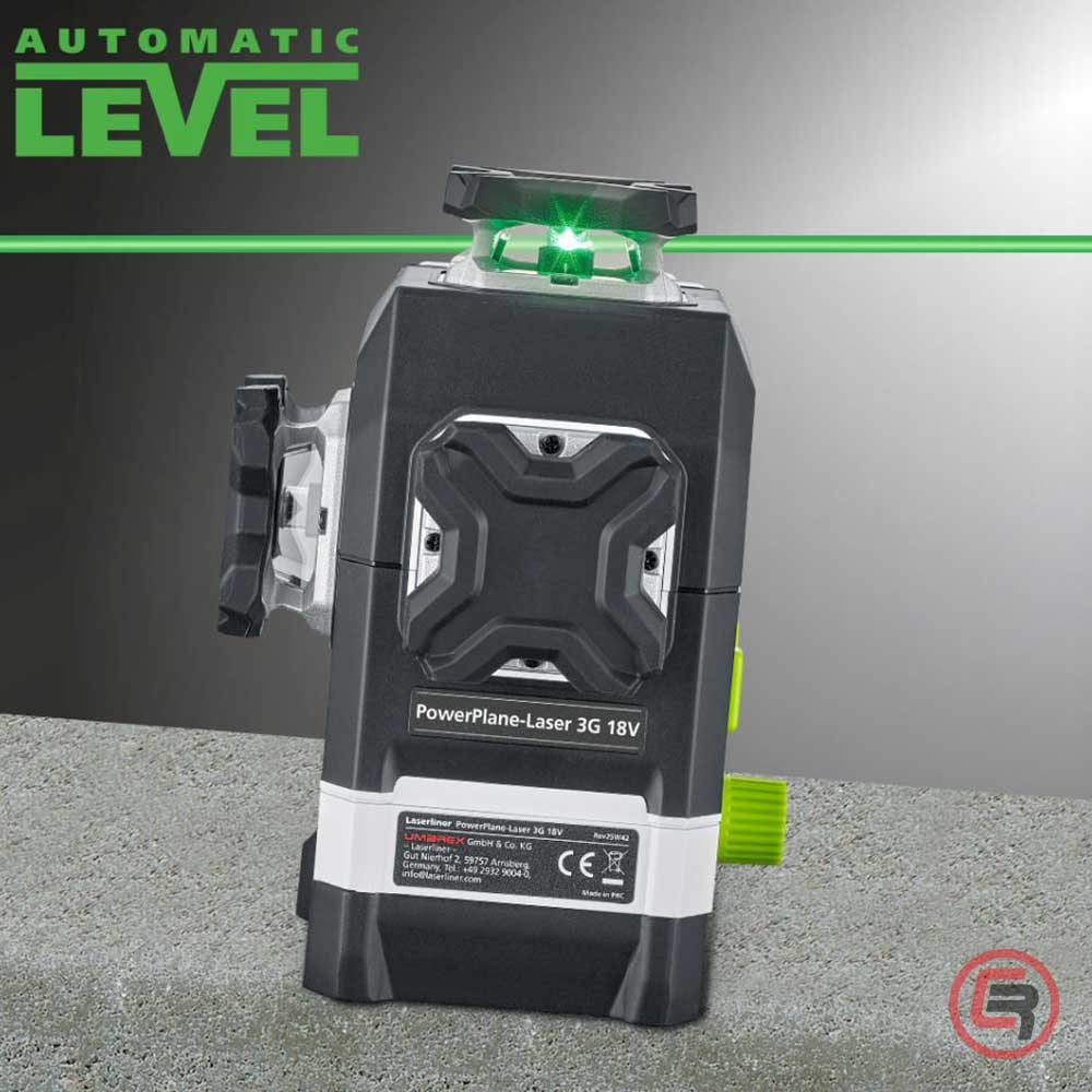 Laserliner Laser Trodimenzionalni Zeleni PowerPlane-Laser 3G Multi - 18V (bez baterija) + 7 Adaptera Za Bateriju – 036.380-1 - Slika 5