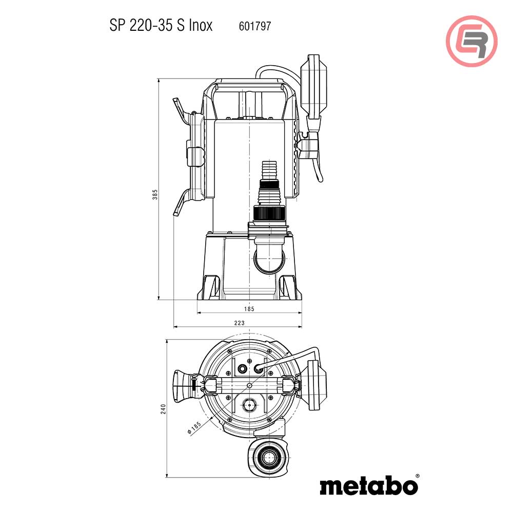 Metabo Pumpa Za Otpadne Vode Potopna SP 220-35 S Inox / 790 W – 601797000 - Slika 9