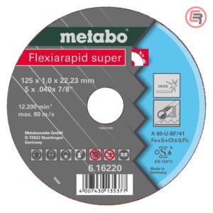 Metabo Rezna Ploča 125 x 0,80 x 22,23 mm Inox TF 42 Flexiarapid Super – 616209000