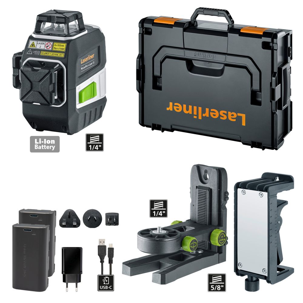 Laserliner Laser Trodimenzionalni Zeleni MasterPlane-Laser 3G Pro + L-BOXX 136 – 031.410L - Slika 9
