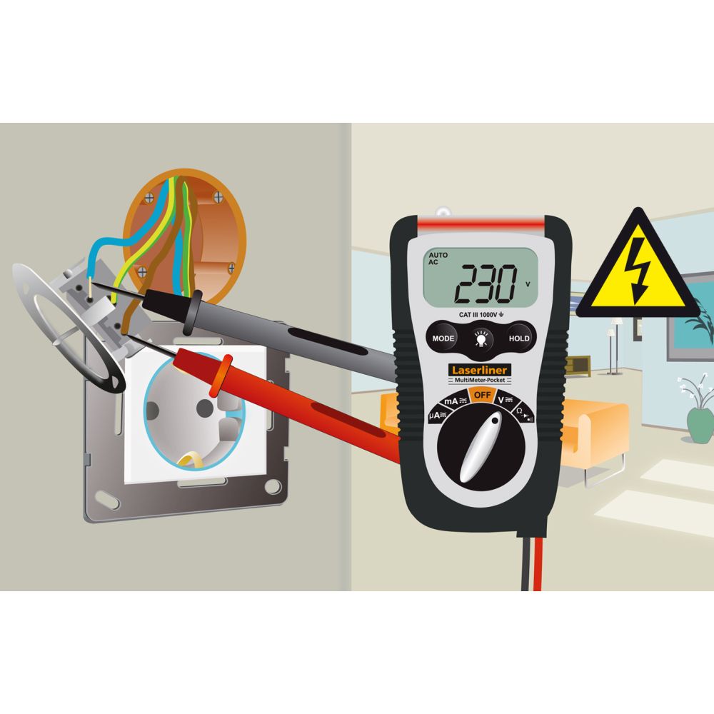 Laserliner Multimetar MultiMeter-Pocket CAT III 1000V – 083.032E - Slika 8