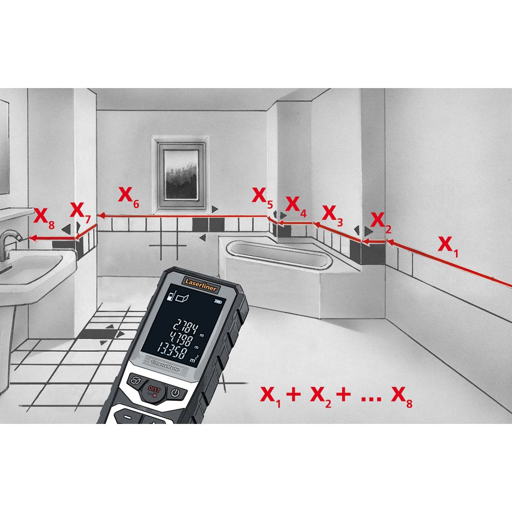 Laserliner Laserski Metar Daljinomjer DistanceMaster 50 / 0,05 - 50 m – 080.982A - Slika 6