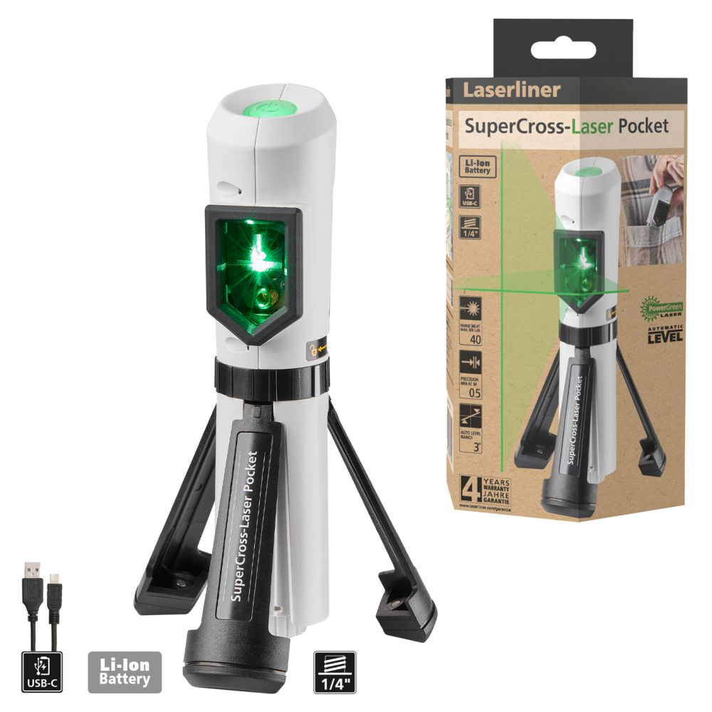 Laserliner Laser Linijski Križni SuperCross-Laser Pocket – 081.124E - Slika 5