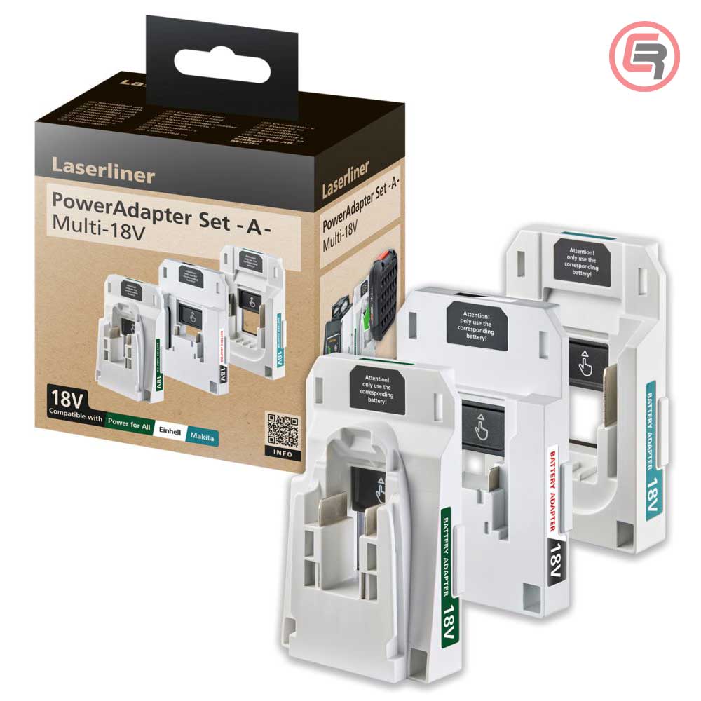 Laserliner Set Adaptera Za Bateriju PowerAdapter Set -A- Multi-18V – 081.380.2E - Slika 2