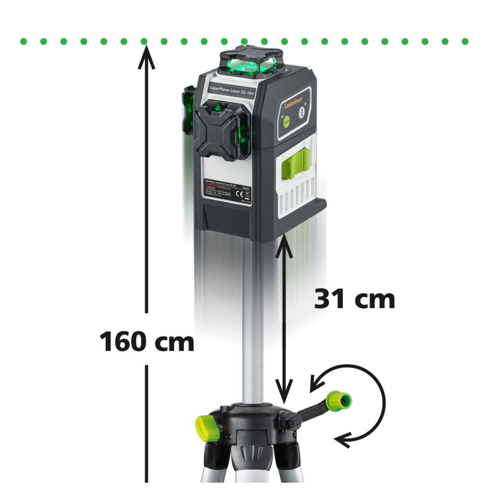 Laserliner Laser Trodimenzionalni Zeleni SuperPlane-Laser 3G Multi-18V + Stalak (bez baterija) – 081.380E - Slika 7