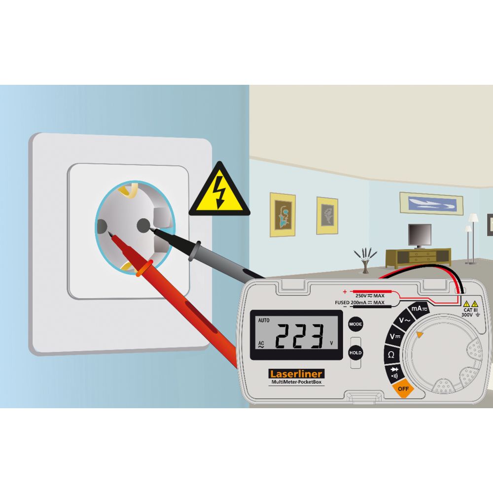 Laserliner Multimetar Digitalni MultiMeter-PocketBox CAT III 300V – 083.028E - Slika 9