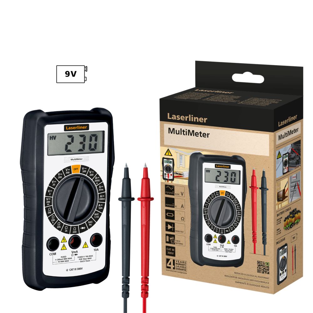 Laserliner Multimetar Digitalni MultiMeter CAT III 300V – 083.031E - Slika 4