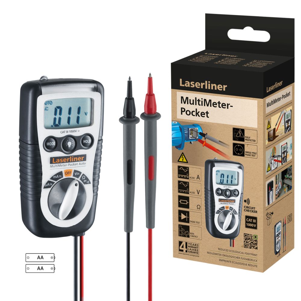 Laserliner Multimetar MultiMeter-Pocket CAT III 1000V – 083.032E - Slika 5