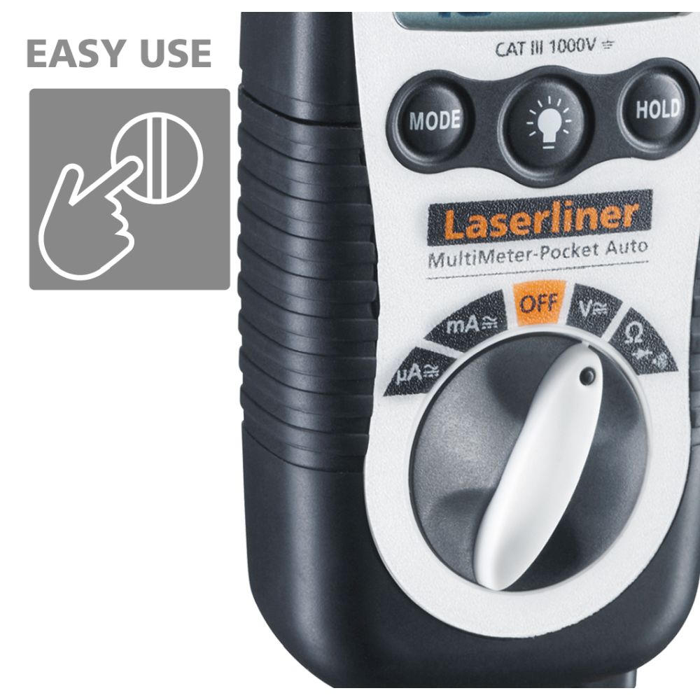 Laserliner Multimetar MultiMeter-Pocket CAT III 1000V – 083.032E - Slika 3