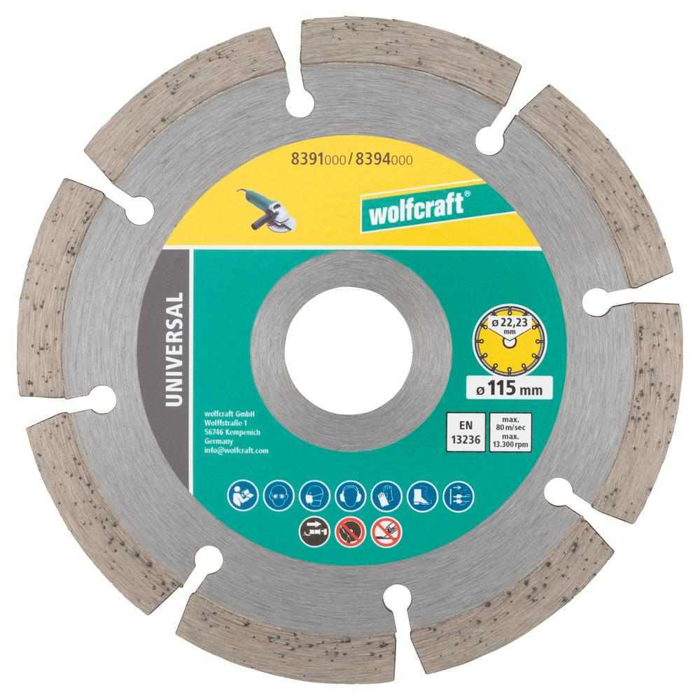 Wolfcraft Set Dijamantnih Reznih Ploča "Universal + Ceramic" fi 115 × 22,23 mm / 2 dijelni - 8391000 - Slika 4