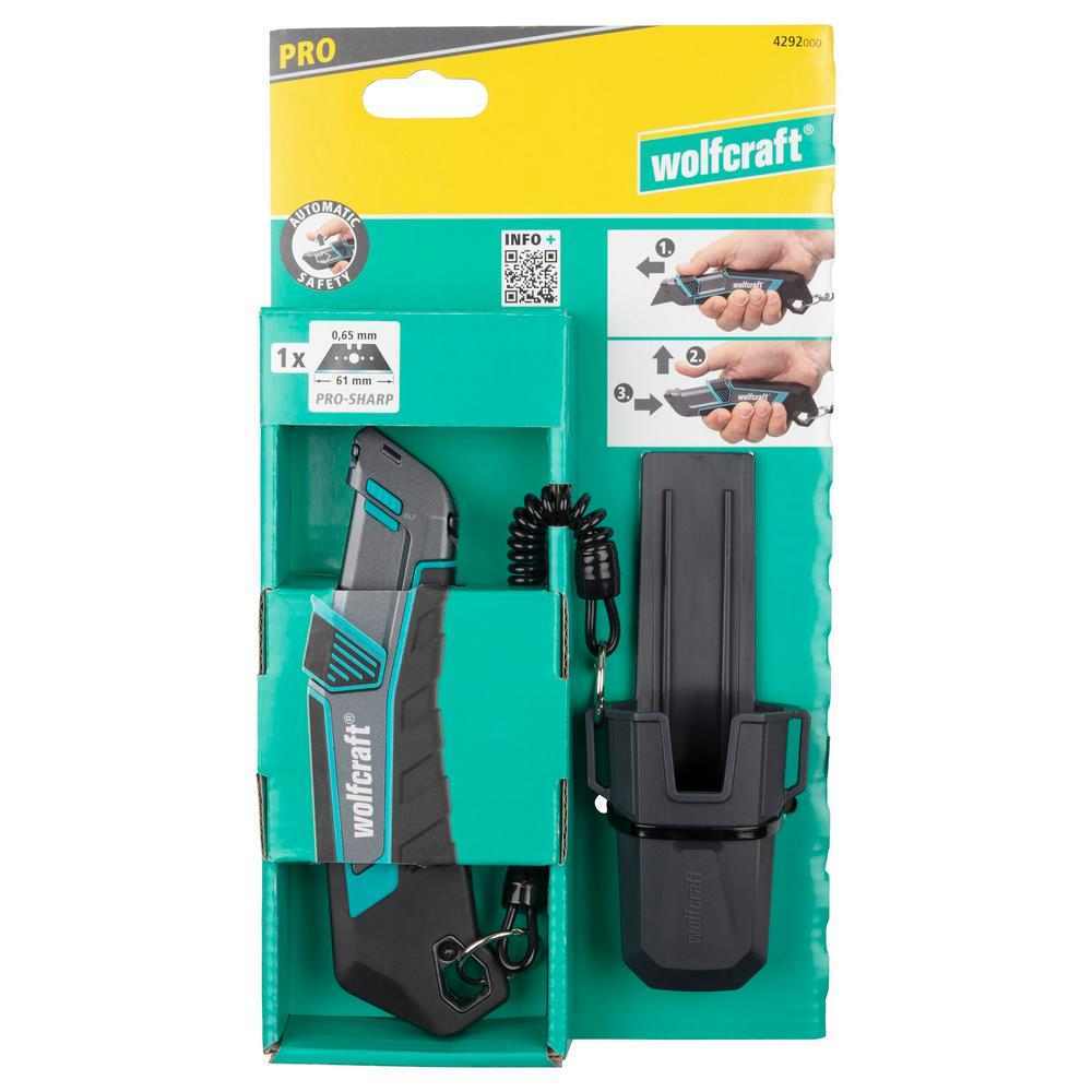 Wolfcraft Skalper Metalno Kučište Sa Trapeznom Oštricom 61 x 0,65 mm Pro Safety Sa Futrolom i Vezicom - 4292000 - Slika 16