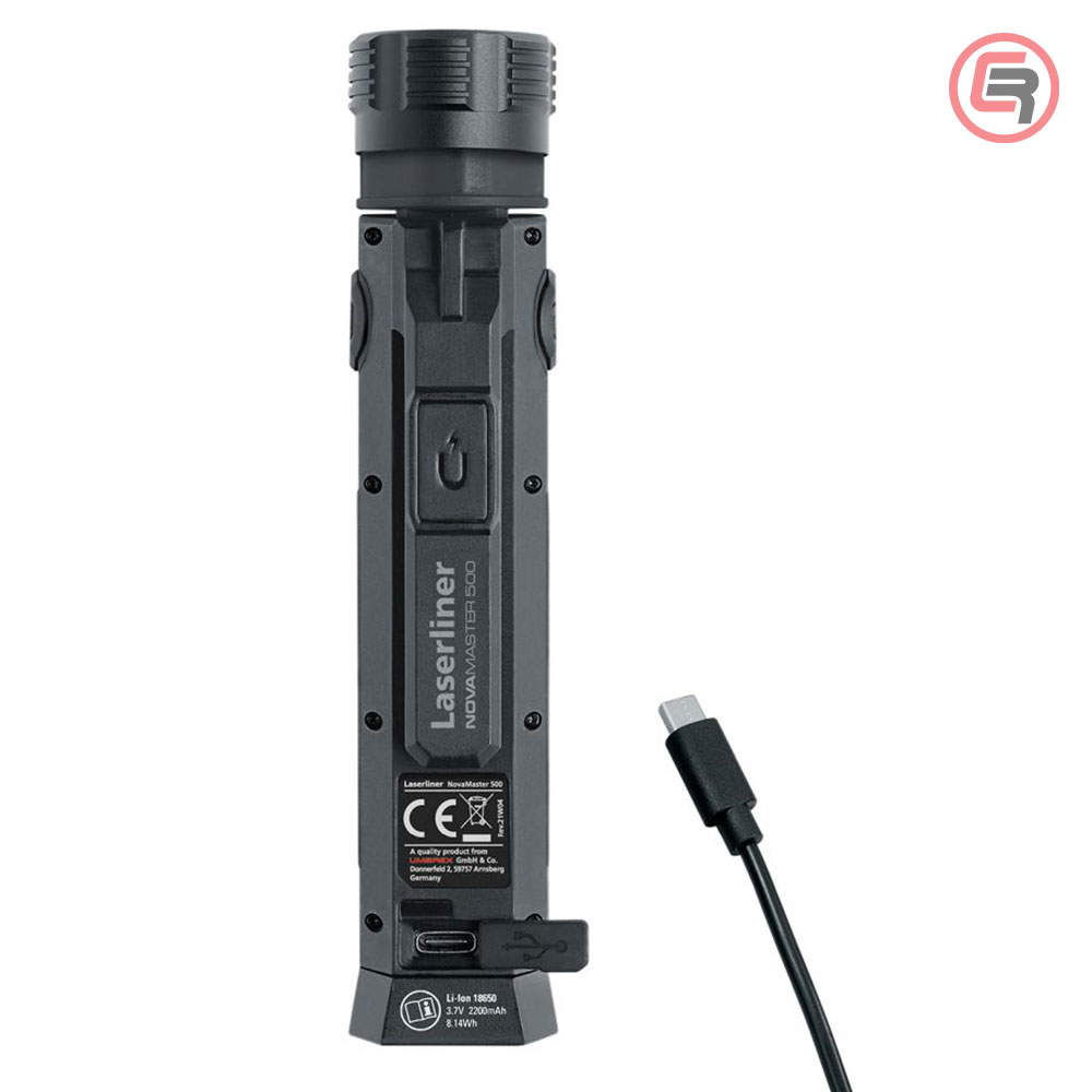 Laserliner Lampa Aku Led Sa Magnetom NovaMaster 500 Bez Punjača USB-C / Max 500 lm – 030.200A - Slika 3