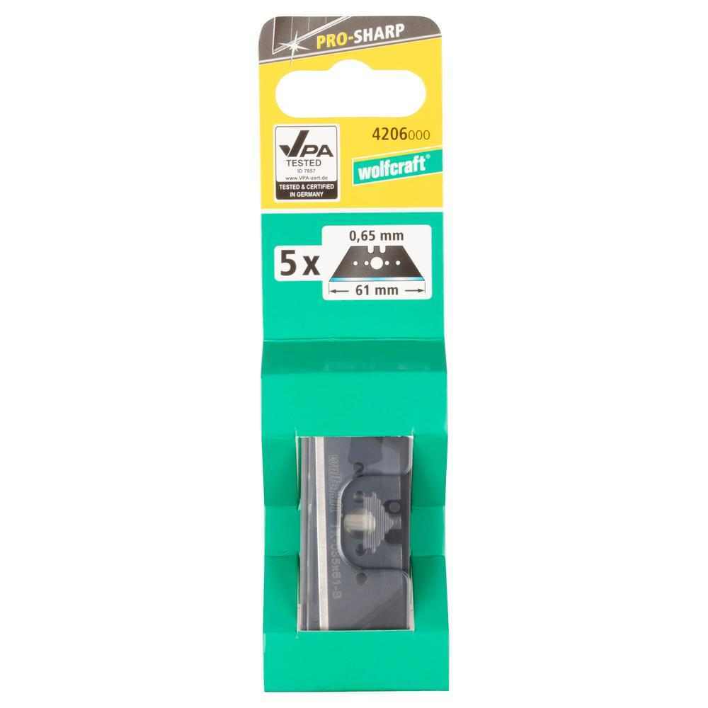 Wolfcraft Oštrice Za Skalper Trapezne Pro-Sharp Crne 0,65 x 61 mm / 5 kom – 4206000 - Slika 4