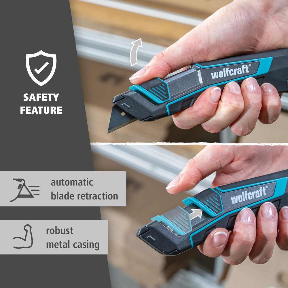 Wolfcraft Skalper Metalno Kučište Sa Trapeznom Oštricom 61 x 0,65 mm Pro Safety Sa Futrolom i Vezicom - 4292000 - Slika 11