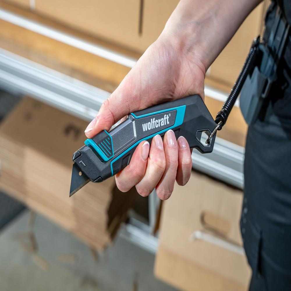 Wolfcraft Skalper Metalno Kučište Sa Trapeznom Oštricom 61 x 0,65 mm Pro Safety Sa Futrolom i Vezicom - 4292000 - Slika 9