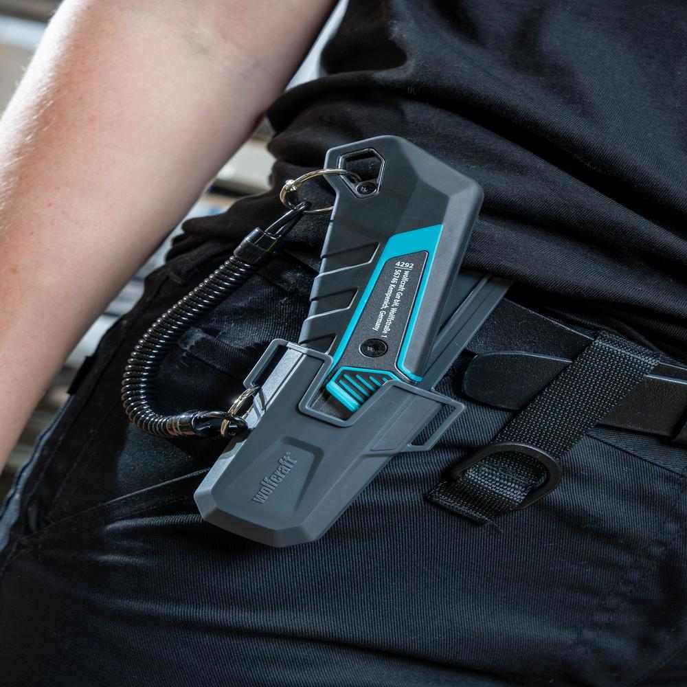 Wolfcraft Skalper Metalno Kučište Sa Trapeznom Oštricom 61 x 0,65 mm Pro Safety Sa Futrolom i Vezicom - 4292000 - Slika 8