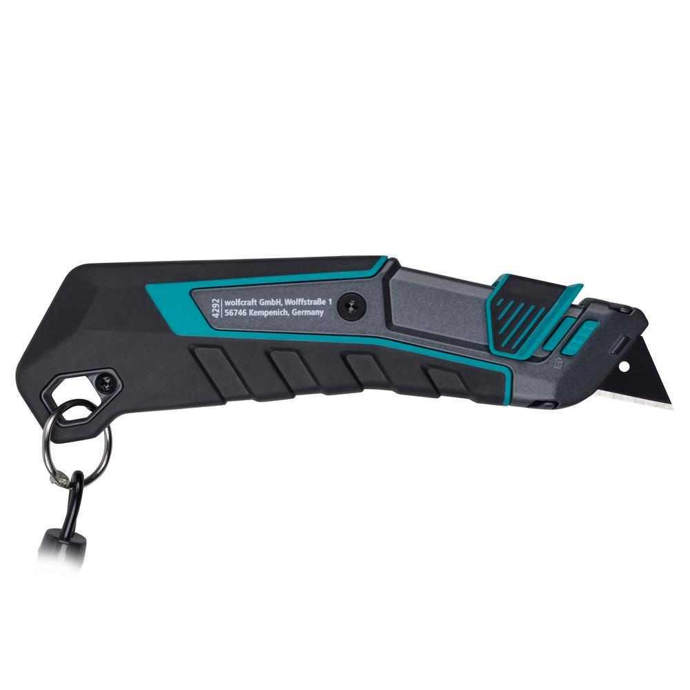Wolfcraft Skalper Metalno Kučište Sa Trapeznom Oštricom 61 x 0,65 mm Pro Safety Sa Futrolom i Vezicom - 4292000 - Slika 3