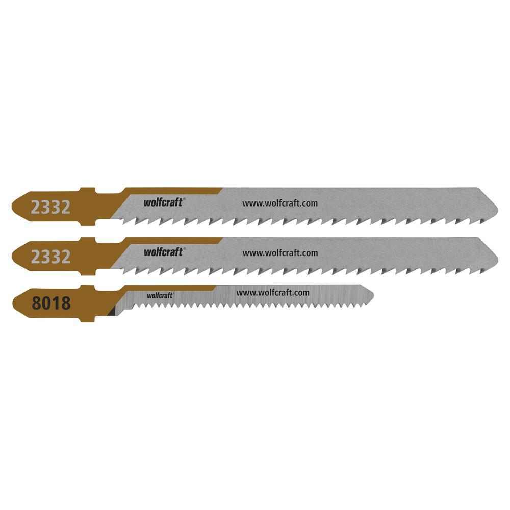 Wolfcraft Ubodne Pilice Za PARKET HSS / HCS Fini Ravni i Zakrivljeni Rez / 3 kom - 2332000