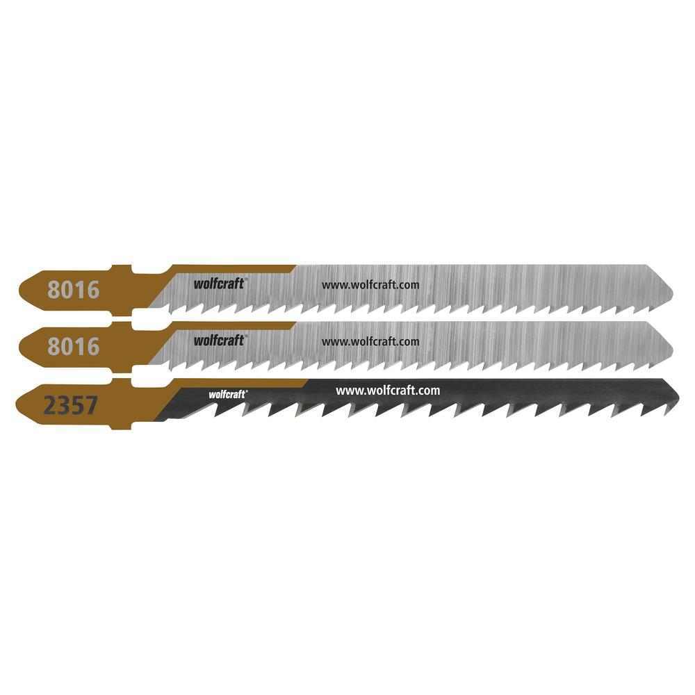 Wolfcraft Ubodne Pilice Za Podne Obloge Za TERASU BiM / HCS Fini Ravni i Zakrivljeni Rez / 3 kom – 2357000