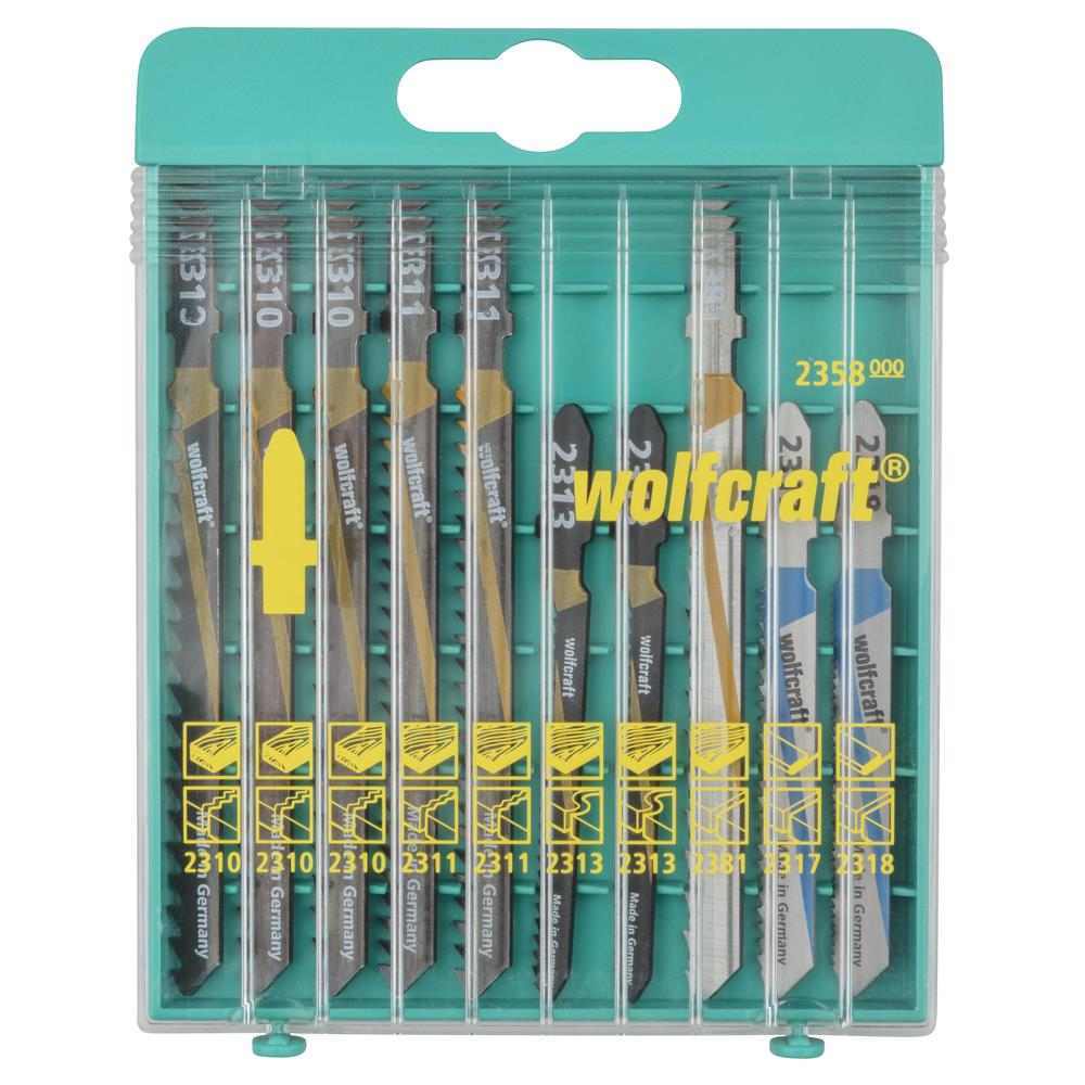 Wolfcraft Ubodne Pilice Za Drvo, Metal i PVC, T-Prihvat, PVC Kutija / 10 kom – 2358000 - Slika 2
