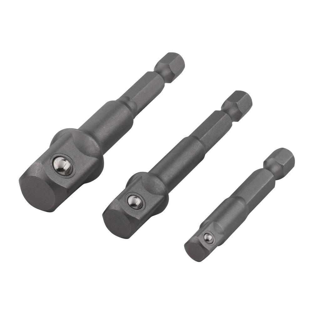 Wolfcraft Set Adaptera Nasadnog Ključa 1/4" Za Bušilicu 1/4", 3/8" i 1/2" / 3 dijelni – 8797000