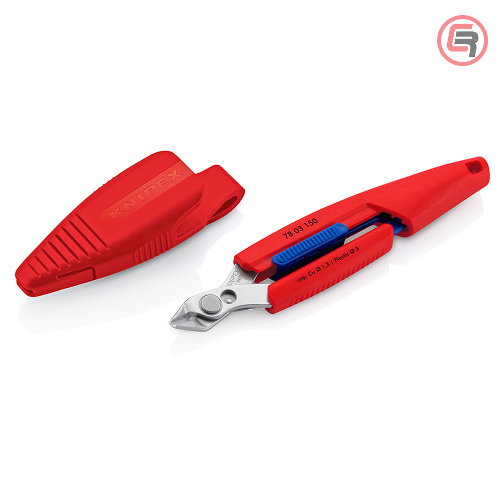 Knipex Kliješta Sječice Elektroničarska "Slim Knips" 150 mm Sa Plastičnom Futrolom – 78 03 150 V01 - Slika 2