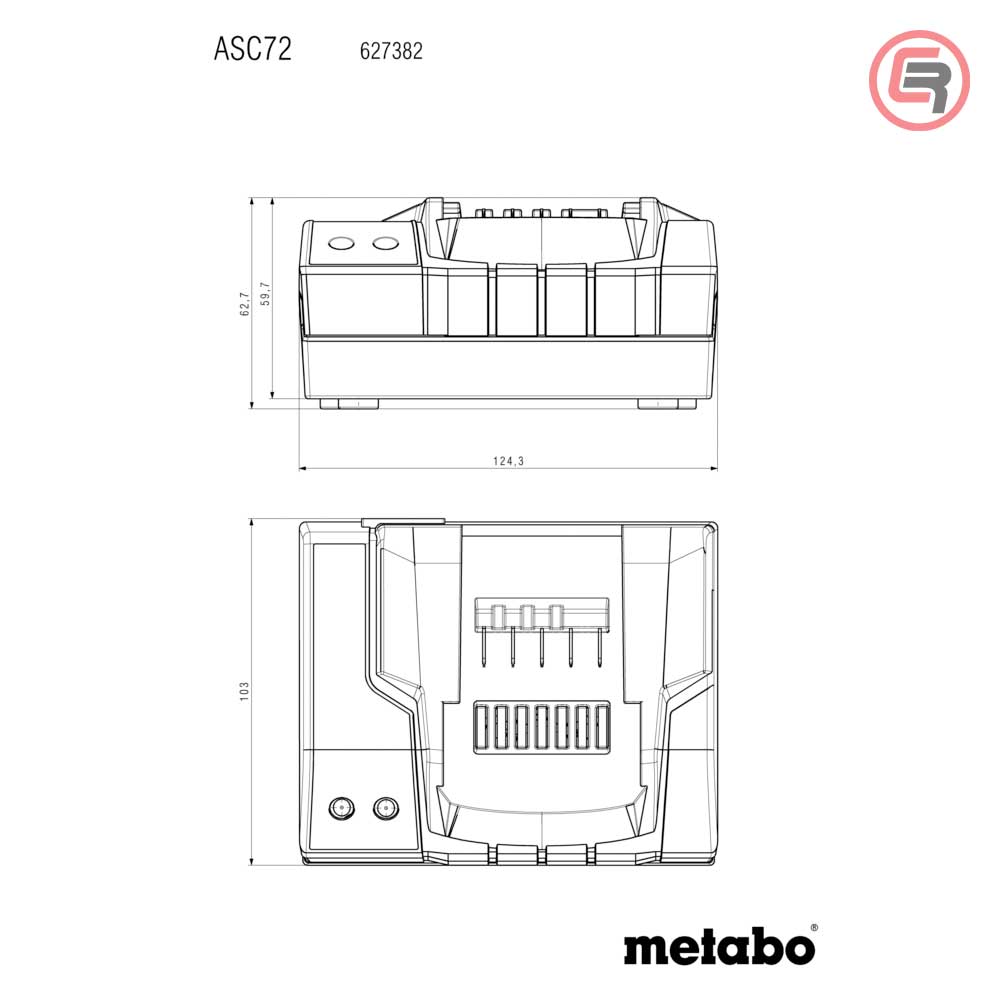 Metabo Punjač Za Baterije ASC 72 / 12 - 18 V, Air Cooled EU – 627382000 - Slika 5
