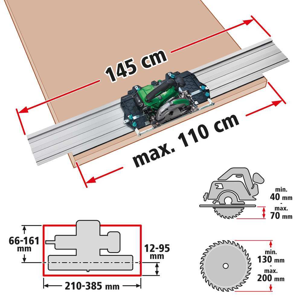 Wolfcraft Vodilica Za Kružne Pile FKS 145 / 145 cm – 6913000 - Slika 3